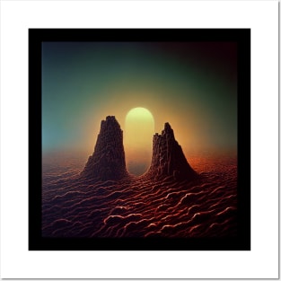 Sunrise in an alien world Posters and Art